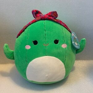 Original Squishmallows Maritza Cactus Plush with Red Bandana